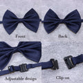 PPhtony 2pcs Satin Pre-Tied Bow Ties Adjustable Formal Tuxedo Purple by Deal US