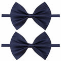 PPhtony 2pcs Satin Pre-Tied Bow Ties Adjustable Formal Tuxedo Purple by Deal US