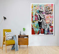 YYFARTFQ Graffiti Wall Art Canvas Poster Colorful Abstract Print 12x16 Unframed by Deal US
