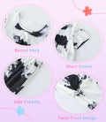 Hvididan Girls Tie Dye Twist Front Top & Sweatpants Set Black White Size 9-10Y by Deal US