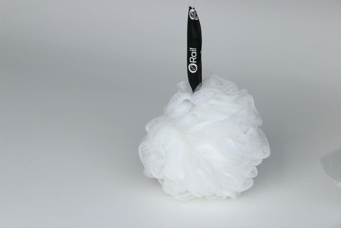 Rail 70g Loofah Sponge Exfoliating Bath Body Scrubber Mesh Pouf White by Deal US
