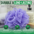 Rail 70g Loofah Sponge Exfoliating Bath Body Scrubber Mesh Pouf White by Deal US