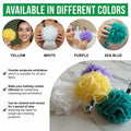 Rail 70g Loofah Sponge Exfoliating Bath Body Scrubber Mesh Pouf White by Deal US