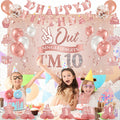 Holkcog Happy 10th Birthday Decorations Girl Rose Gold Banner Party Supplies by Deal US