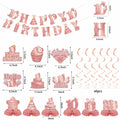 Holkcog Happy 10th Birthday Decorations Girl Rose Gold Banner Party Supplies by Deal US