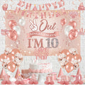 Holkcog Happy 10th Birthday Decorations Girl Rose Gold Banner Party Supplies by Deal US