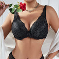 Lace Lingerie Set T-Shirt Bra Carbon Silver Print Bandeau Bra Black Size XL by Deal US