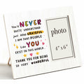 CIANMGD Thank You Picture Frame Inspirational Appreciation Gift 4x6 Wood by Deal US