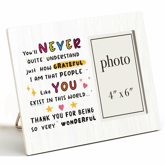 CIANMGD Thank You Picture Frame Inspirational Appreciation Gift 4x6 Wood by Deal US