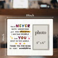 CIANMGD Thank You Picture Frame Inspirational Appreciation Gift 4x6 Wood by Deal US