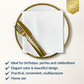 PAW White Linen Feel Paper Napkins 50PCS 16x16 Disposable Cloth Like Party by Deal US