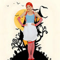 POEWAUVE Women Halloween Fast Food Costume Set Wig Apron Socks Gloves by Deal US