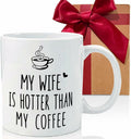 CATABUBU My Wife is Hotter Than My Coffee Mug White Funny Gift for Husband by Deal US