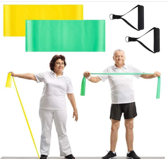 Generic 2 Pcs Resistance Band with Handles Chair Exercise for Seniors by Deal US