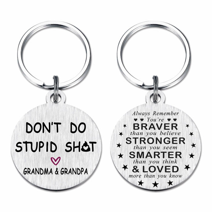Viayen Teen Boys Valentines Day Gifts Keychain Love Grandpa and Grandma by Deal US