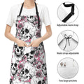 Fenmshairy Sugar Skull Flower Chef Apron Adjustable Neck 2 Pockets One Size by Deal US
