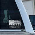 Yee Yee American Flag Vinyl Decal Patriotic Sticker 6x3in Patriot by Deal US