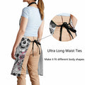 Fenmshairy Sugar Skull Flower Chef Apron Adjustable Neck 2 Pockets One Size by Deal US