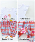 Zlwse Toddler Girls Cotton Flutter Sleeve Tank Top & Shorts Set Size 7Y by Deal US