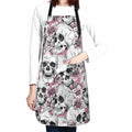 Fenmshairy Sugar Skull Flower Chef Apron Adjustable Neck 2 Pockets One Size by Deal US