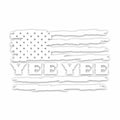 Yee Yee American Flag Vinyl Decal Patriotic Sticker 6x3in Patriot by Deal US