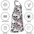 Fenmshairy Sugar Skull Flower Chef Apron Adjustable Neck 2 Pockets One Size by Deal US