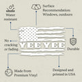 Yee Yee American Flag Vinyl Decal Patriotic Sticker 6x3in Patriot by Deal US