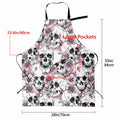 Fenmshairy Sugar Skull Flower Chef Apron Adjustable Neck 2 Pockets One Size by Deal US