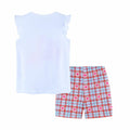 Zlwse Toddler Girls Cotton Flutter Sleeve Tank Top & Shorts Set Size 7Y by Deal US