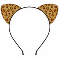 IGMaryBox Cat Ears Headband Black Velvet Leopard Print Animal Hairband by Deal US