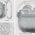 OFELUMTIZE Galaxy Buds 3 Pro Case Cover Glitter Clear Silicone Keychain Kit by Deal US