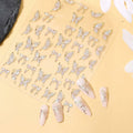 Prasacco Butterfly Nail Stickers 5D Embossed Gold Shell Nail Art Decals by Deal US