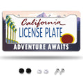 Larkverk Mountains License Plate Frame Aluminum Stainless 12x6 US Standard by Deal US