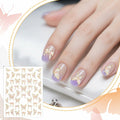 Prasacco Butterfly Nail Stickers 5D Embossed Gold Shell Nail Art Decals by Deal US