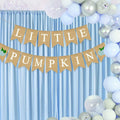 Gankbite Blue Pumpkin Burlap Banner Baby Shower Garland Rustic Harvest by Deal US