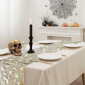 Sioloc Halloween Table Runner Gold Foil Witch Bat Pumpkin Sheer Polyester by Deal US