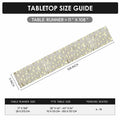 Sioloc Halloween Table Runner Gold Foil Witch Bat Pumpkin Sheer Polyester by Deal US