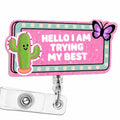 Hitluste Funny Nurse Badge Reel Retractable Clip Acrylic Medical Badge Holder by Deal US