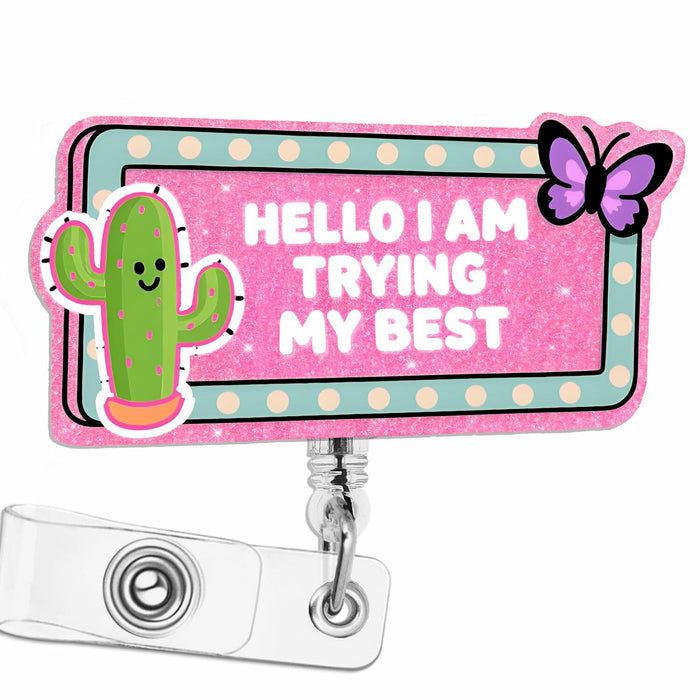 Hitluste Funny Nurse Badge Reel Retractable Clip Acrylic Medical Badge Holder by Deal US