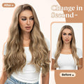 challeam Invisible Transparent Wire Hair Extensions Wavy Curly Long Synthetic by Deal US