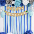 Gankbite Blue Pumpkin Burlap Banner Baby Shower Garland Rustic Harvest by Deal US