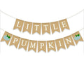 Gankbite Blue Pumpkin Burlap Banner Baby Shower Garland Rustic Harvest by Deal US