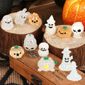 CCINEE 12pcs Halloween Mini Resin Tombstone Pumpkin Ghost Figurines Luminous by Deal US
