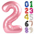 KEXINGTUO 2 Pearlescent Pink Number Foil Balloons 40 Inch Birthday Party by Deal US