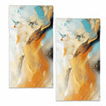 BIGXIUKA Gold Blue Marble Hand Towels Set of 2 28x14 Inch by Deal US