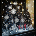 AHEONLAR 142PCS Christmas Window Static Cling Stickers Waterproof White Vinyl by Deal US