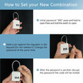 Coipdfty 3-Digit Combination Lock Flexible Steel Cable Waterproof White 1 Pack by Deal US