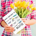 NPCSWXQ Funny Birthday Card for Bestie Friendship 4.7x7.1in with Envelope by Deal US