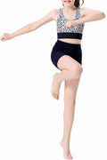 Swdarz Girls Black Gymnastics Dance Shorts Athletic Spandex Size 6-7Y by Deal US