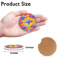 HOMETRIP Absorbent Ceramic Car Coasters Cork Back 2.56'' Sea Turtle 2pcs by Deal US